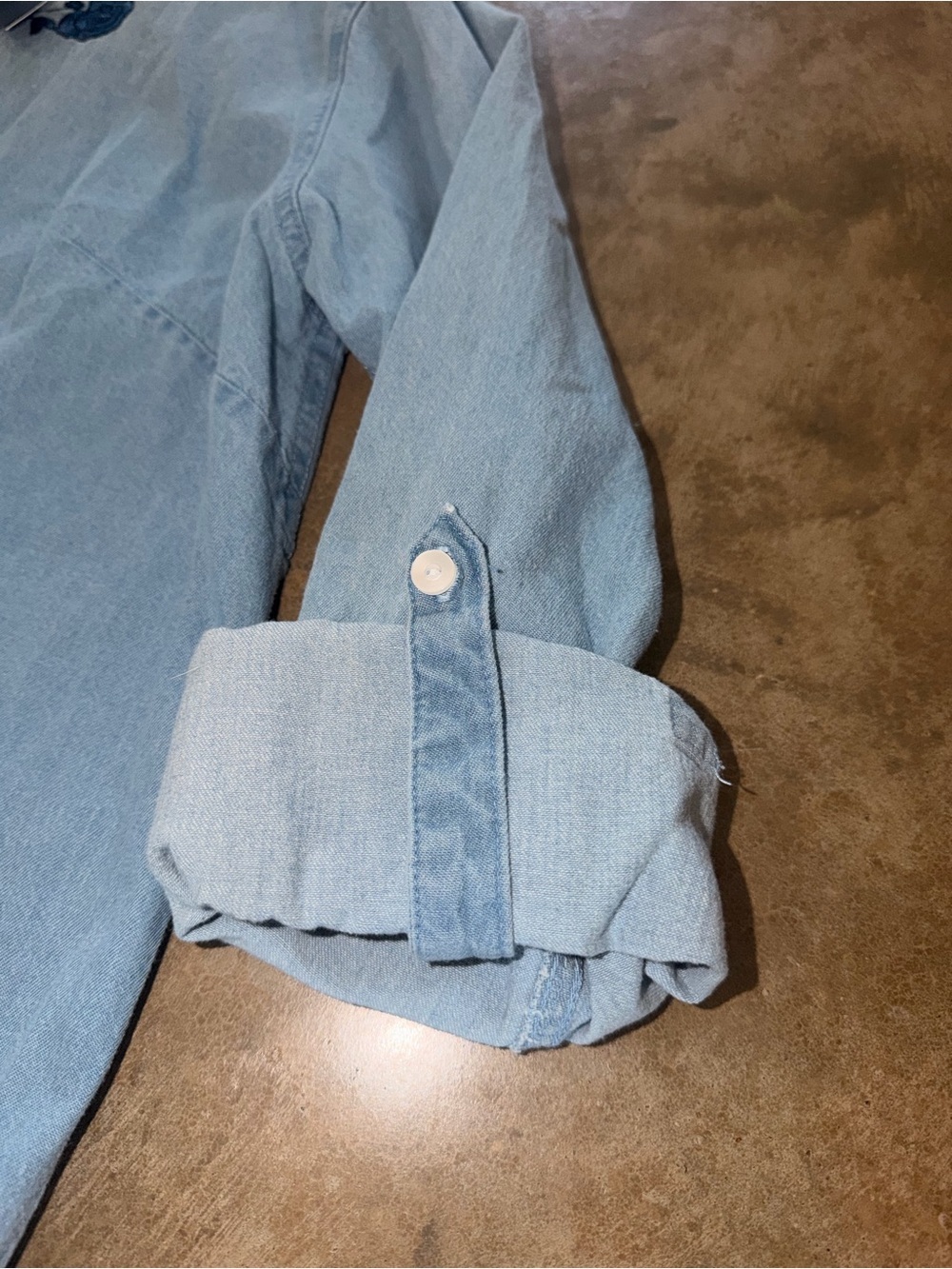 NWT Hasting & Smith Embroidered Denim Button Up Shirt XL Pumpkin Patch Fall - Picture 4 of 9
